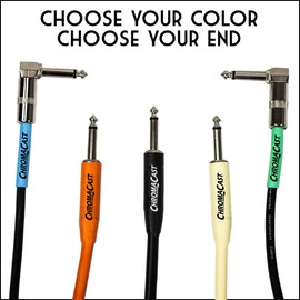 ChromaCast Pro Series Cables Sunset Orange 20-Feet Pro Series Instrument Cable, Straight - Straight | 2 Pack