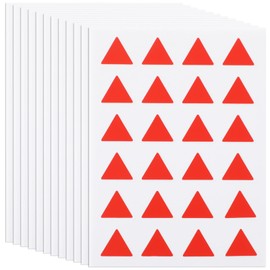 Ciieeo 12 Sheets Triangle Map Marker Stickers, Red Adhesive Stickers for Plan, Students, Reward, Home, Office Use