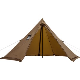 Camping Tipi Hot Tent with Stove Jack,4 Season,2-4 Person, Teepee Tent for Hunting Backpacking Hiking Brown