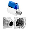 QWORK 1/4" Mini Ball Valve 316 Stainless Steel, Female x