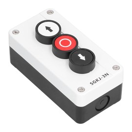 Momentary Switch Station Box On/Off Stop Control Push Button Winch Roller Door Truck Tailgate Industrial Crane Waterproof ABS Housing (SGKJ-3N)