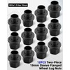 12PCS Two-Piece 19mm Sleeve Flanged Wheel Lug Nuts Fit Steel