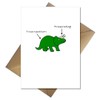 Cute Pun Dinosaur Greetings Card - You're Triceratops! - Birthday/Anniversary