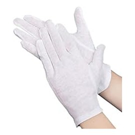 QIKEJI Cotton Gloves, White Gloves, Pure Cotton, Thin, Multipurpose, Work, Inspection, Household Work, Valuables, White, One Size Fits Most, 15 Pairs