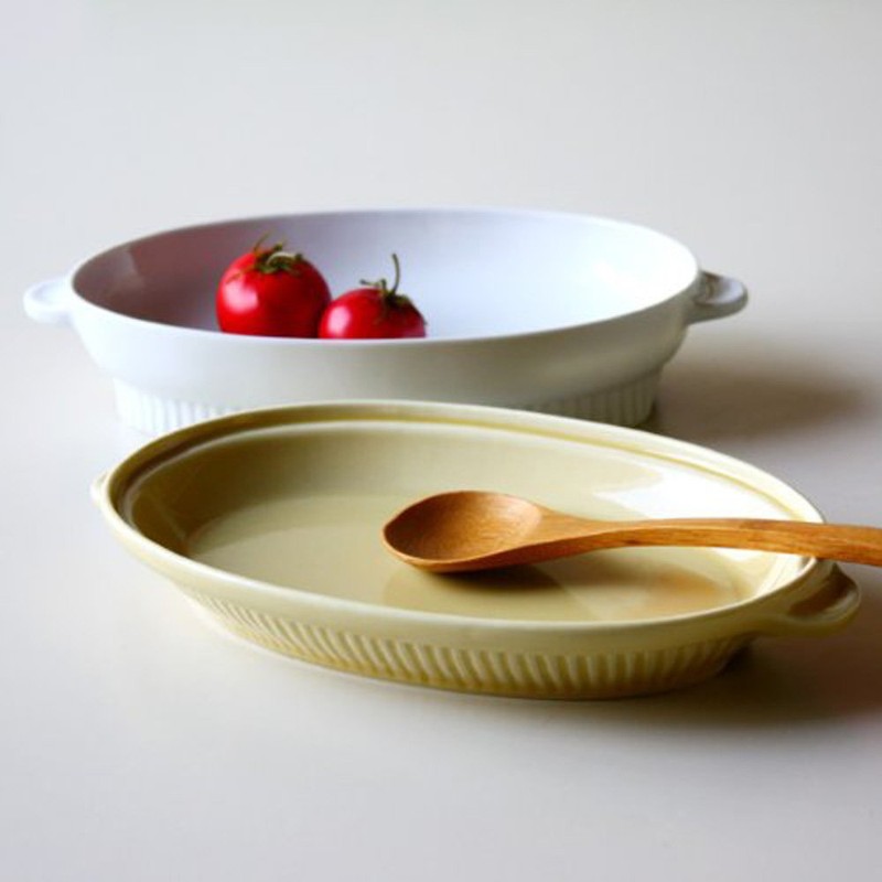 Hasami ware Fashion Baking Dishes with Lid (Cookware Function Plate)