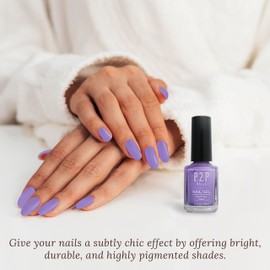 P2P Nails Vegan Purple Nail Gel Polish - Quick Dry Nail Polish - Smooth Texture Nail Gel in Vibrant Colors - Natural Shine Scratch Free Gel Polish (Laughvendar)