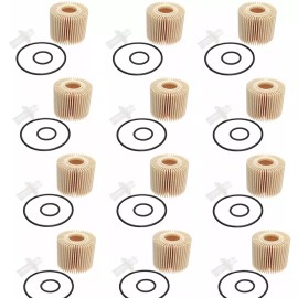 Auto-Parts 12 Packs Oil Filter Kits for Highlander Sienna Venza 04152-YZZA1 04152-31090