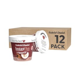 Gabriel & Daniel Instant Oatmeal with Organic Ground Cinnamon – Non-GMO, Pure and Organic Gluten Free Oats – High Fiber & Nutrients – Delicious, Comforting & Quick Breakfast (Pack of 12)