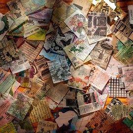 366 Sheets Scrapbooking Paper Small Vintage Flowers Scrapbooking Accessories Decorative Paper Scrapbooking with Many Designs for Diary Notebook DIY Arts and Crafts 40 x 50 mm