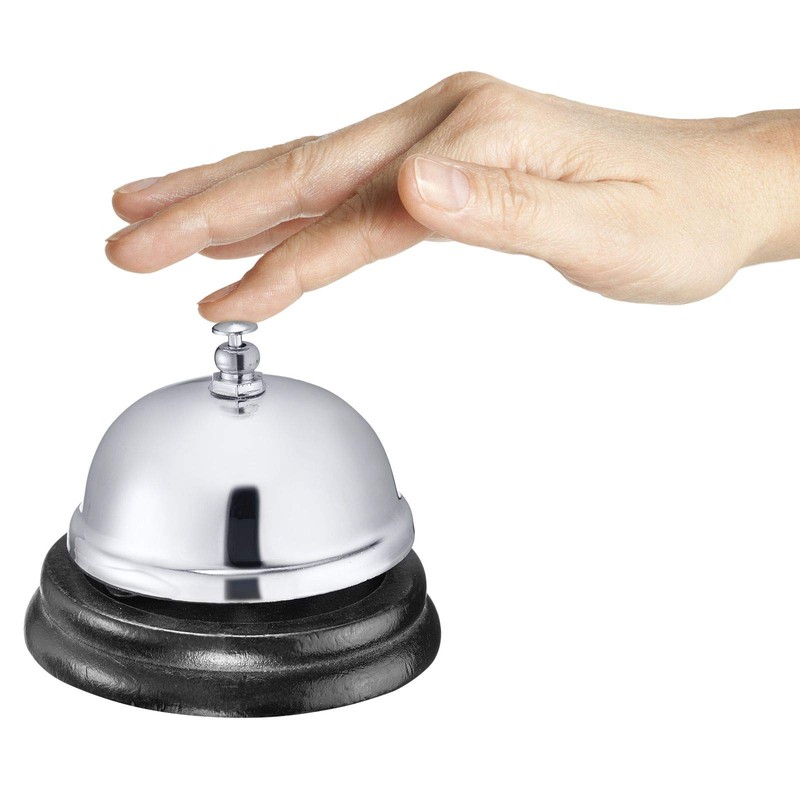 Westmark Table Bell / Reception Bell, Diameter 8 cm, Clear