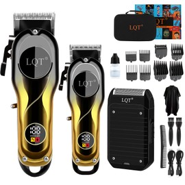 LQT Hair Clipper Set Professional Hair Trimmer Electric Foil Shaver Razor for Men Haircutting Machine for Barber Clippers and Trimmers Grooming Kit Nose Body Hair Trimmer