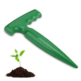 SGERUFZ 1 Piece Plantador de Cebollas para Bulbos de Flores con Escala de Medición para Plantar con Precisión Ideal para Sembrar Verduras y Flores (Verde)