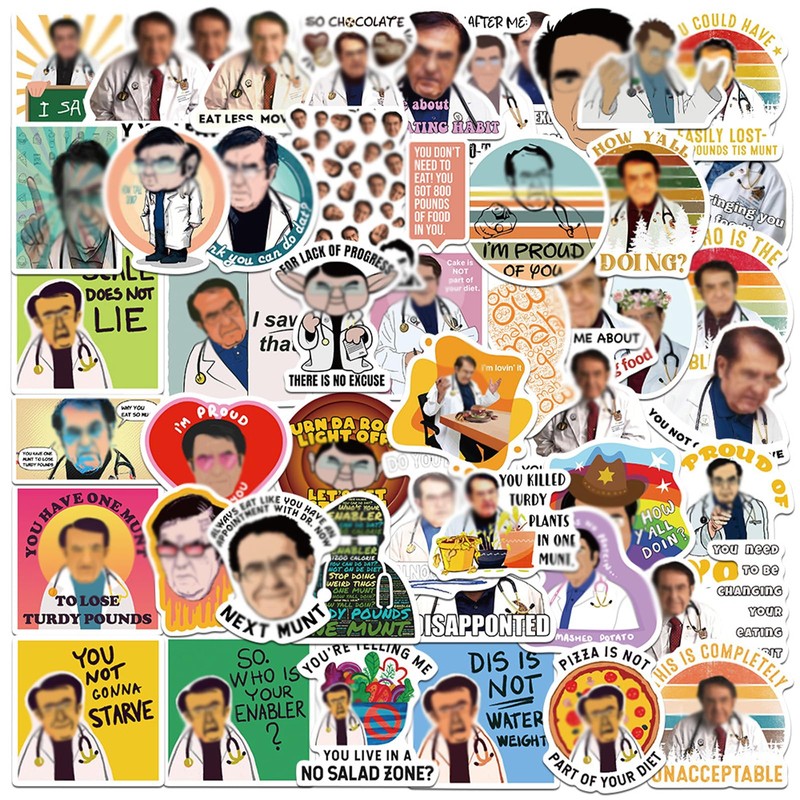Fridge Magnets, Stickers, Pack of 62 Funny Stickers, Includes 12
