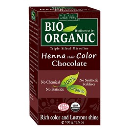 Indus Valley Bio Organic Natural Henna Hair Color (Chocolate 100gm Pack of 2) | Herbal Hair Colour, 100% Gray Hair Coverage And Long Lasting Hair Dye | Vegan and Cruelty-Free