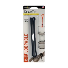 Nite Ize GLS12-01-2R7 Gear Tie Loopable Twist Tie, 12-Inch, Black