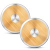 VercanMonth 2 Pcs Wood Competition Practice Discus Athletic Gear Club