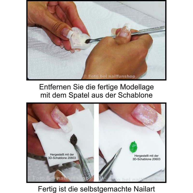 3D Stencil Leaves Sheet for UV Gel and Acrylic -