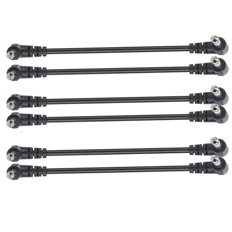 6PCS Guitar Effect Pedal Cables 6.35mm Elbow Right Angle Connector