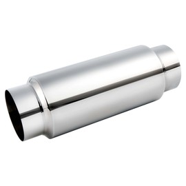 EVIL ENERGY 4.0" Resonator Muffler Stainless Steel (4.0 inch Inlet/Outlet, 13.7" Length)
