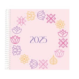 Agenda Semestral 2025, Organiza tu Vida con Estilo, planificador diario semanal mensual de 6 meses (Julio a Diciembre 2025, 20x20 cm, planificación efectiva, hoja diaria, planners mensuales, hojas de notas, stickers, Pasta dura con espiral, Encuadernació