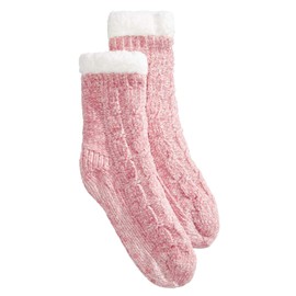 Charter Club Chenille Slipper Socks Blush L/XL
