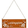 LB H&F Door Sign Rust Metal for Hanging (Lieblingsplatz)
