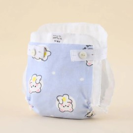 Pañales Lavables Algodón Para Recién Nacido 2pcs M Blue