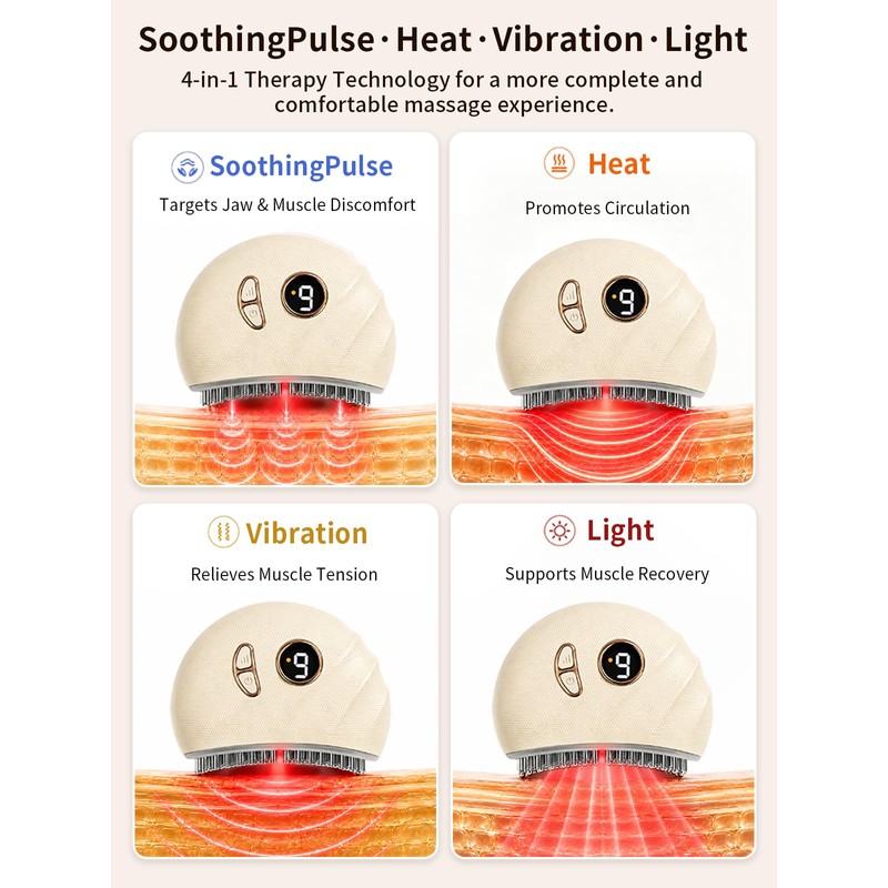 TMJ Relief Massager for Jaw Tension, Neck Pain & Clenching