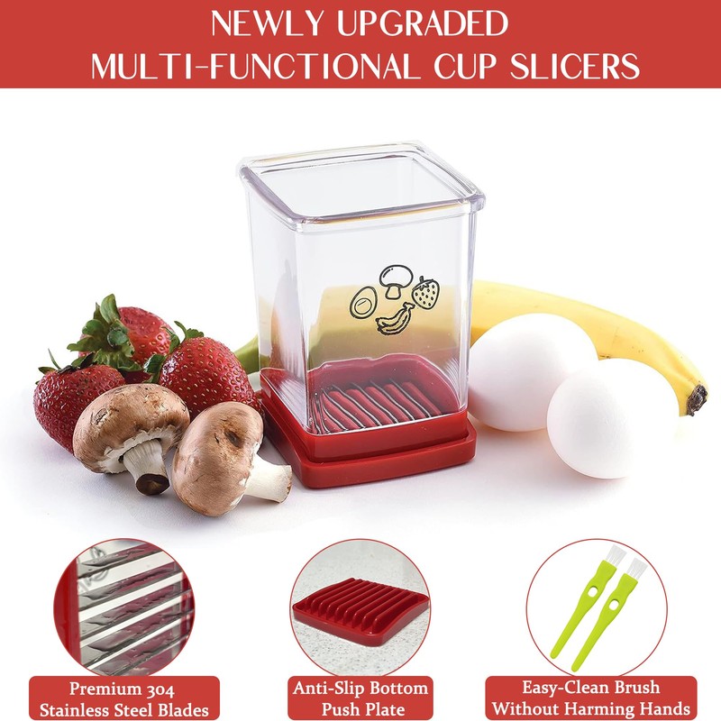 Fruit Slicer Cup | Strawberry Slicer | Stainless Steel Strawberry