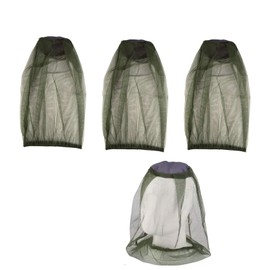 3 Pack Bug Head Net Mesh - Bug Face Netting for Hats - Insect Net Mask Cover from Gnats, No-See-Ums & Midges with Extra Fine Fly Screen Holes - Outdoor Protection for Men & Women