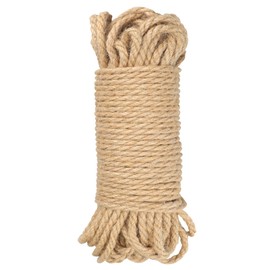 KINGLAKE GARDEN Jute Rope,Hemp Rope Heavy Duty Jute Rope 1/5 inch 65.6 Feet(5MM x 20 M) Twisted Hemp Rope for Indoor and Outdoor Gardening,Crafts, Home Decorating, Climbing,DIY