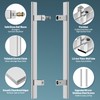 Ranbo H-Shaped 24" Push Pull Door Handle,Back to Back, 400mm