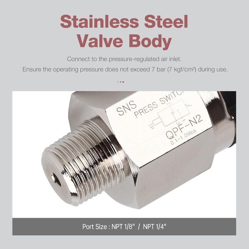 SNS 1/4 Inch NPT Male Thread Pneumatic Adjustable Diaphragm Type