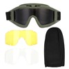 Goggles Paintball Ski AntiDust AntiFog Eye Protection Glasses(army Green)