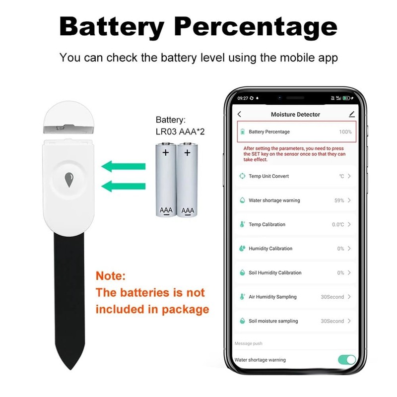 Nxyupv Zigbee Soil Moisture Sensor Garden Temperature Humidity Tester Automation