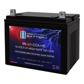 Mighty Max ML-U1-CCAHR 12V 320CCA Battery for JohnDeere 2653A 340CCA Lawn Mower