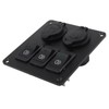 Car Marine 3+2combination LED Single Rocker Green Light Switch+Car Charger