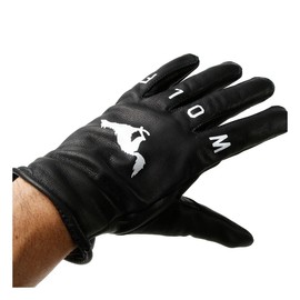 El Solitario Lone Wolf Goatskin Gloves Motorcycle Gloves Ghost Skin Goatskin 8.5(L) Black