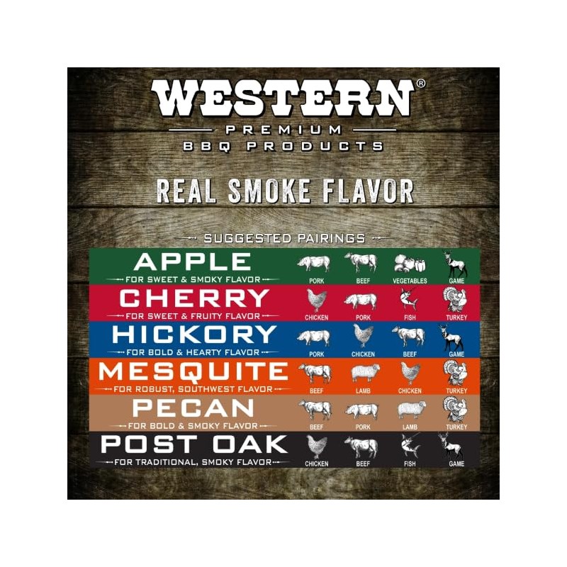 Western Wood Smoking Chunks Multi Pack – 4 Boxes (500