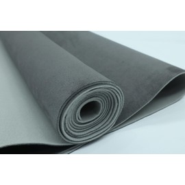 Hiksuky Suede Auto Headliner Fabric 120" L × 60" W with Foam Backing - Dark Gray Interior Replacement Material for Car/Truck/SUV/RV Roof, Tube Packaging - Home Repair/DIY Headliner Material