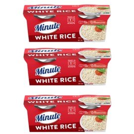 Vending 2 U Minute Ready to Serve White Rice, Quick and Easy Cups, 4.4 oz, 2 Ct - Pack of 3