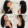 PEACOCO Ponytail Extension 20inch Long Synthetic Drawstring Ponytail Afro Curly