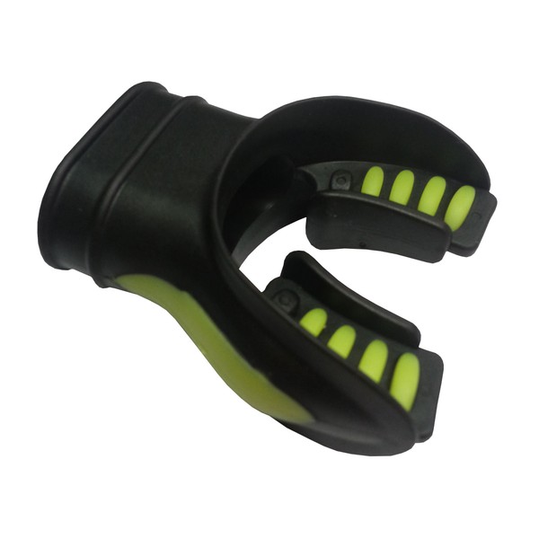 Innovative Comfort Cushion Mouthpiece Less Jaw Fatigue (Black / Yellow)