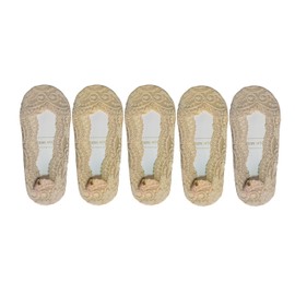 Bella Moda Women's Lace Casual No Show Non-skid Boat Socks