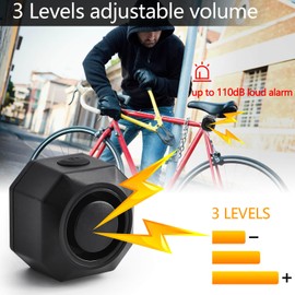Bike Alarm, Anti-Theft Alarm, Greencycle 3 PK Bike Alarm with Remote,110dB Motorcycle Anti-Theft Security System with USB Rechargeable, 3 Volumes and Sensitivity Adjustable,IP54 Waterproof