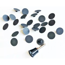 Neiko 25 NEIKO 1" SILICON CARBIDE ROLL LOCK SANDING DISCS W/MANDREL 60 GRIT 11251A