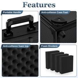 Vitula Graded Cards Storage Box Fits for PSA Slabs, Toploaders, Magnetic Card Holders, Trading Cards Storage Box for Traveling, Card Collections Storage Solution, Lockable and Portable (L,BLACK)