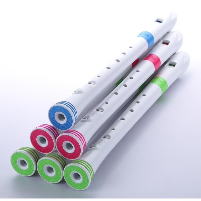 Recorder White/Pink with Transvinyl Case (6)