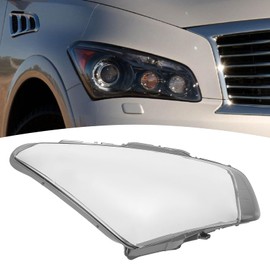 LYNICESHOP Headlight Lens Cover Compatible with 2011 2012 2013 2014 Infiniti QX56/QX80, Clear Front Headlight Lens Covers Replacement Assembly Set (Right Headlight Lens Cover)