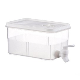 Drinks Dispenser with Faucet, Water Dispenser for Refrigerator, Plastic Water Dispenser with Lid, Transparent for Parties, Weddings, Restaurant (5L)